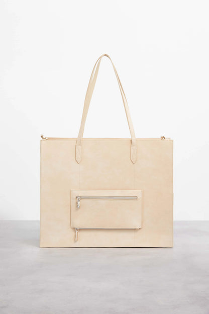 The Large Work Tote in Beige
